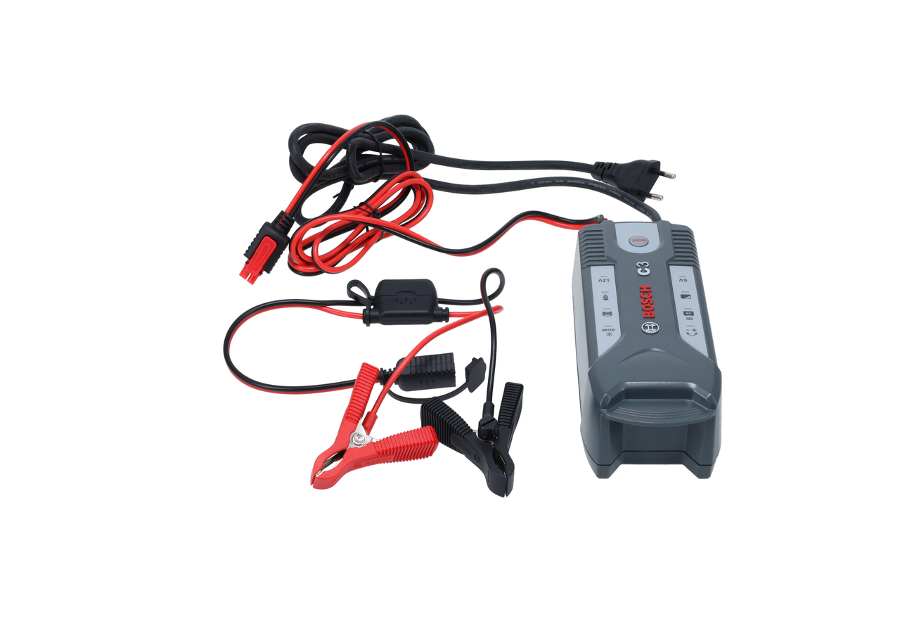 GENUINE BOSCH 3.8A C3 Car Bike Battery Charger - 6v 12v - AGM GEL